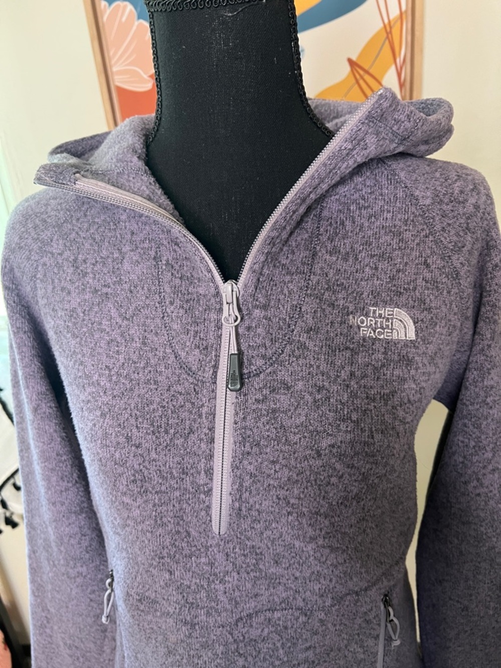 The North Face Women's Crescent Hooded Pullover Heather Purple Size M - Picture 3 of 5